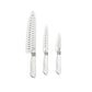 EcoCut 3 Piece Kitchen Knife Set With Blade Guards, Grey