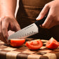2-Piece Santoku Knife Set - High Carbon Stainless Steel Blades with Ergonomic Handles, Matching Blade Guards, Japanese Style Kitchen Knives