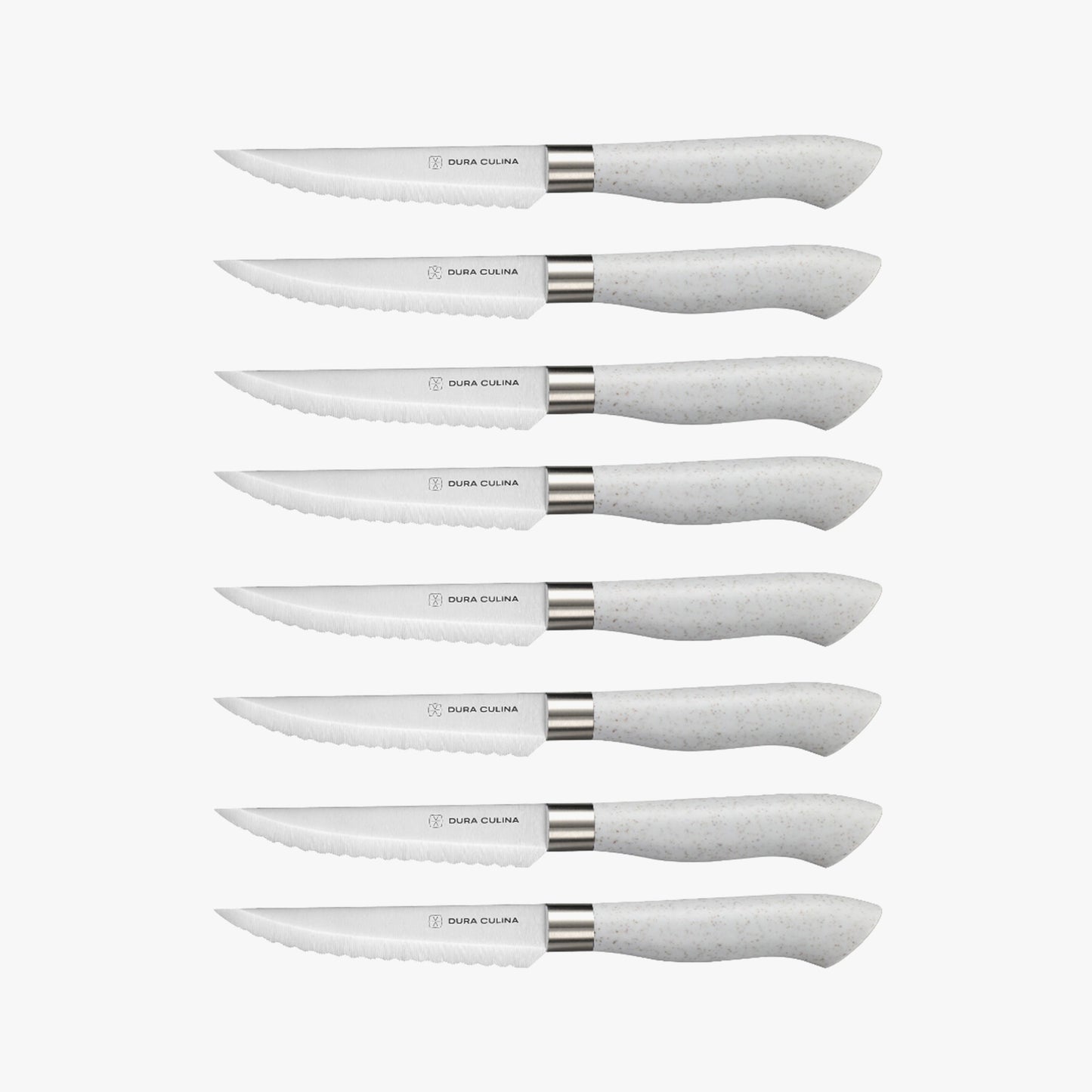 EcoCut 8 Piece Steak Knife Set, Grey